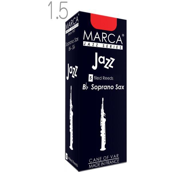 MARCA(マーカ) JZ315 ジャズ ソプラノサックス リード 1.5 5枚入り 1箱 ファイルドカット JaZZ Filed Soprano Saxophone reed 1-1