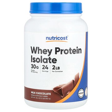 Nutricost, 分離乳清蛋白，牛奶巧克力味，2 磅（907 g）