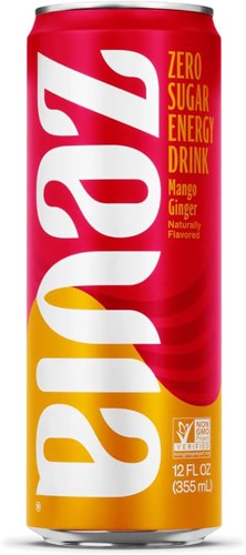 Zevia Energy RTD Mango Ginger 12 fl oz