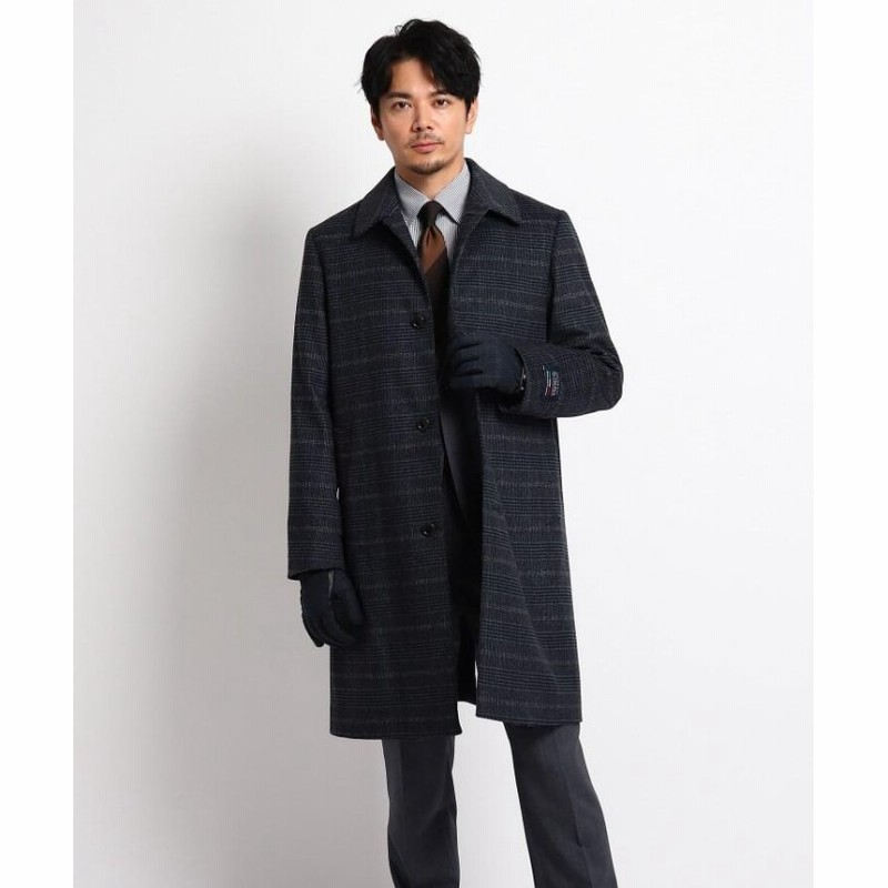 タケオキクチ ビーバー グレンチェック コート メンズ ネイビー 02 M Takeo Kikuchi 通販 Lineポイント最大1 0 Get Lineショッピング