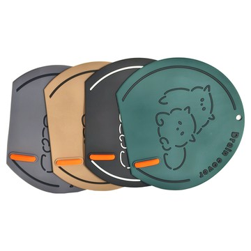 防臭矽膠地漏蓋 4個 160g 可愛造型浴室墊  狐狸 綠色 + 黑色 + 棕色 + 灰色