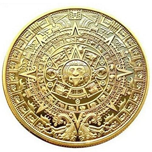 マヤ文明 アステカカレンダー コイン 直径40mm