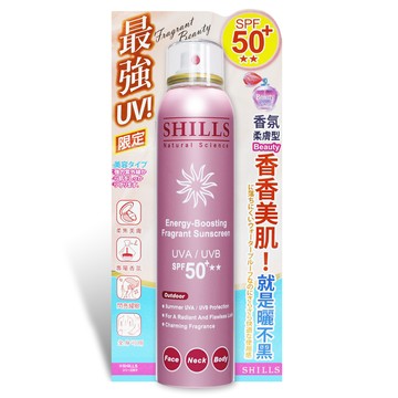 SHILLS舒兒絲 很耐曬超清爽香氛美肌美白防曬冰鎮噴霧SPF50+★★180ml