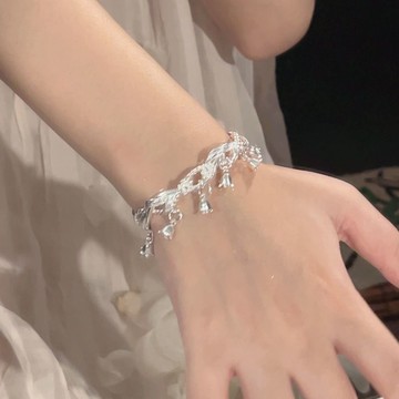 免運🔥新款新中式鈴蘭花纏繞手鐲可水洗春夏新款高級送女友閨蜜禮物手鍊 手繩 简约百搭 手環 手鏈 手镯 首飾 飾品 精緻