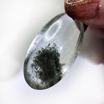 天然水晶 綠幽靈水晶項鍊 吊墜 共生水晶 WB022