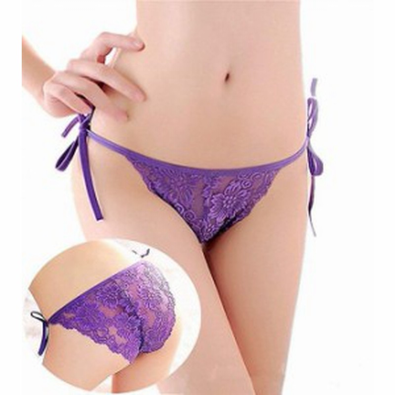 セクシー 総レース 紐パン レディース ランジェリー サイド紐 ひもパン ショーツ パンツ パンティ 下着 紫 M08 7 通販 Lineポイント最大1 0 Get Lineショッピング