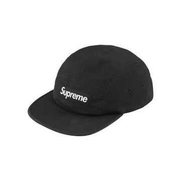 Supreme Washed Chino Twill Camp Cap 五分割帽 帽子 黑色 SS26H2-BK