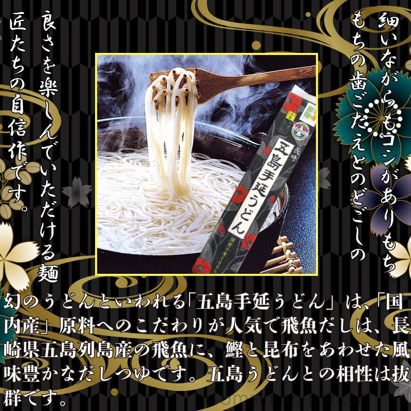 ギフト 五島手延うどんとあごつゆ詰合 夏にも人気の五島うどん 200g×5袋 あごつゆ 30ml×5P×2箱