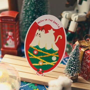 【聖誕卡】Meow in the Santa