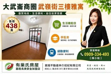 大武崙｜武嶺街｜三樓雅寓｜低總價｜新青安｜基隆市安樂區武嶺街