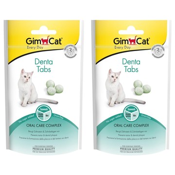 Gim Cat 俊寶俊喵 三合一潔牙錠 寵物用 40g 2包 - 貓咪潔牙零食 口腔保健  薄荷