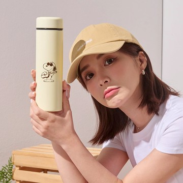 【OUTDOOR】史努比SNOOPY-音樂祭保溫杯-(米色)