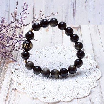 黑曜石手鍊 | 六字真言 | 極致轉運