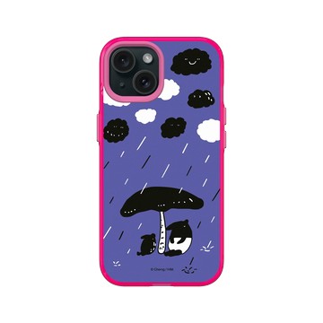 iPhone 15 Clear 粉漾桃 - 馬來貘 Laimo - 下雨了(紫色款)