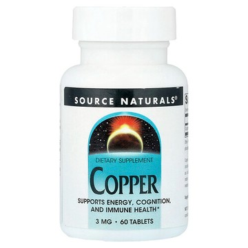 Source Naturals, 銅，3 毫克，60 片