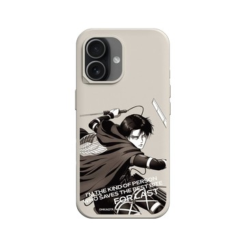 iPhone 17 SolidX 貝殼灰 - 進擊的巨人 Attack On Titan -S4 - \b里維兵長 (灰階)
