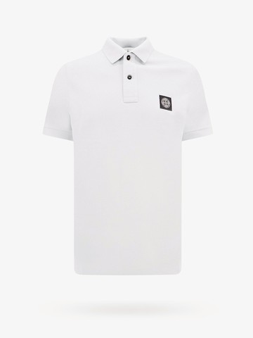 Stretch organic cotton polo shirt with frontal logo - STONE ISLAND - gender_Man