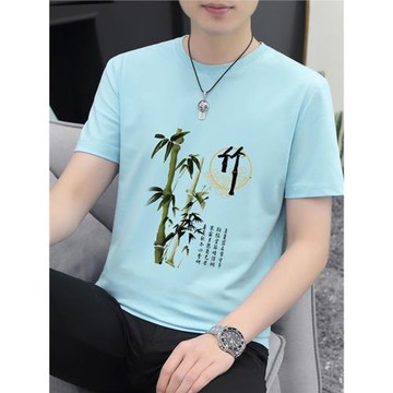 2025新款中國風高品質夏季潮牌純棉短袖t恤男半袖運動休閑打底衫