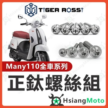 【翔好機車】Many 110 全車螺絲 銀色 Many 鈦螺絲 Many110 鈦合金螺絲 鐵板牙 車殼螺絲 空濾螺絲