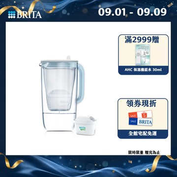 【BRITA】Glass玻璃濾水壺+去水垢濾芯組合-BRITA官方旗艦店_公司貨 濾水器 淨水壺 除氯