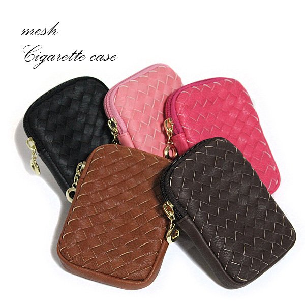 シガレットケース タバコケース シガー ケース ロング ポーチ 小物入れ おしゃれ メッシュ 黒 茶色 ピンク 安い 人気 通販 Lineポイント最大0 5 Get Lineショッピング