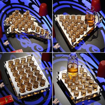 不銹鋼子彈杯架KTV酒吧酒杯架吞杯B52一口杯shot杯架創意白酒杯托