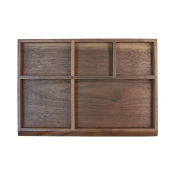 木製良品 玄關鑰匙收納盒 胡桃木 五格  1個