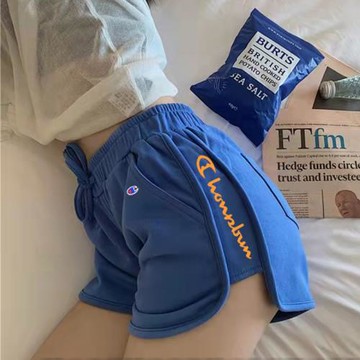 冠軍彩虹印花純棉短褲女夏季新款潮流寬松休閑運動跑步百搭五分褲