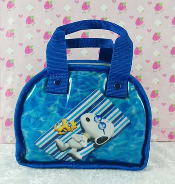 【震撼精品百貨】史奴比Peanuts Snoopy ~保冷便當提帶_日光浴_中