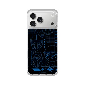 iPhone 17 Pro Max ClearX (MagSafe 兼容) 晶透白 - 迪士尼-星際大戰 Star Wars - 曼達洛人-線稿風格