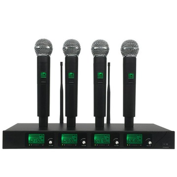 現貨無線麥克風拖四手持電容頭戴會議領帶夾u段話筒演出跨境貨源【宜家良品百貨】