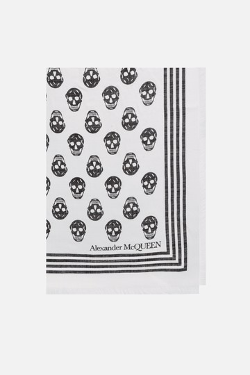 ALEXANDER McQUEEN Biker Skull wool scarf Woman