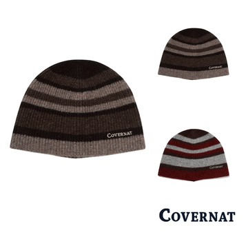 [COVERNAT] 25FW 復古撞色混羊毛針織毛帽 美式復古風 男女同款 冬天穿搭 休閒百搭