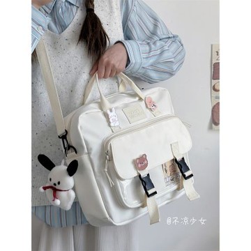 小清新兩用書包日系ins小眾大容量學生上課斜挎包學院少女手提包