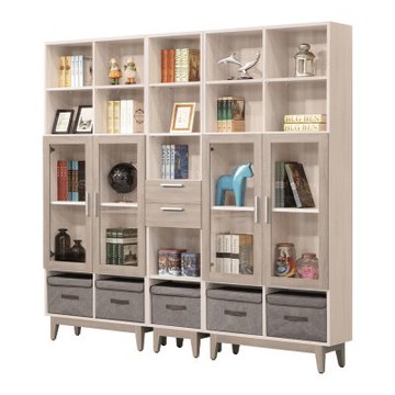唯熙傢俱-海瑟薇雙色6.7尺書櫃