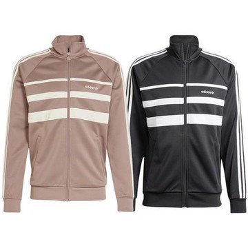 【下殺】Adidas 立領外套 男裝 三條線 棉質 棕/黑【運動世界】JP1043/JP1046