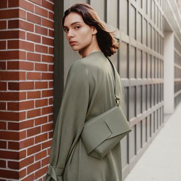 PANLULUPAN自制真皮女包小眾設計感手拿包單肩包斜挎包高級灰ins