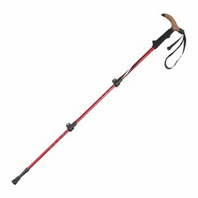 キャプテンスタッグ トレッキングポール FEEL BOSCO トレッキングステッキ 3段 CST-002  80~110cm  レッド