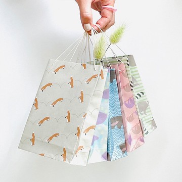 // 可任選五款 // 十種動物紙袋 (含寬底與提把)