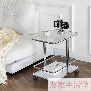 客廳沙發邊幾北歐輕奢臥室帶輪收納角幾置物架現代簡約可移動茶幾 YJ/102 快速出貨
