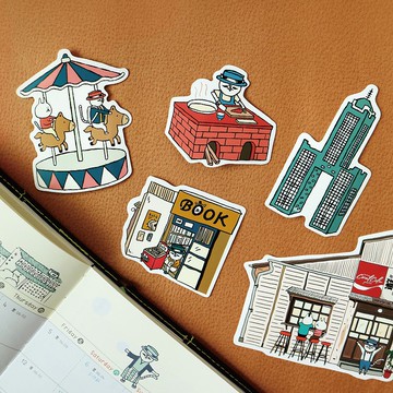 Ching Ching X 貓行李系列 CST-353 防水大裝飾貼