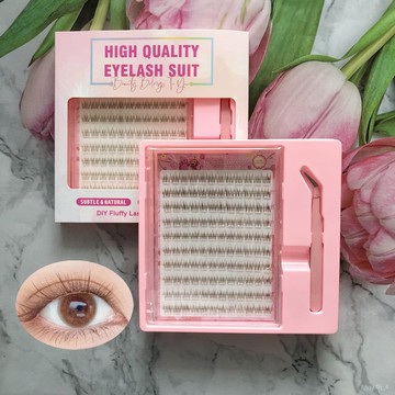 😊可可假眼睫毛😊假睫毛套裝大容量棕色無梗媽生魚尾假睫毛淡顔係縴長捲翹靈動自然款自貼假眼睫毛 PVXE