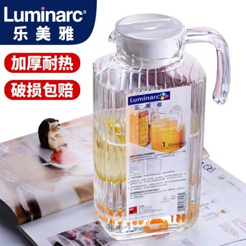 樂美雅玻璃冷水壺夏天加厚涼水壺鴨嘴壺耐高溫大容量茶壺扎壺家用