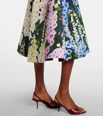Oscar de la Renta Floral faille coktail dress