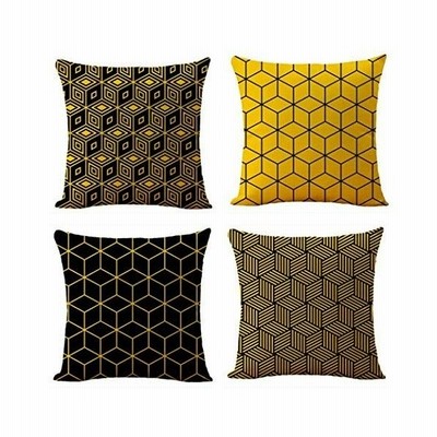 Hkb Home 和風幾何学模様デザインのおしゃれクッションカバー 45x45cm 4枚セット 通販 Lineポイント最大get Lineショッピング