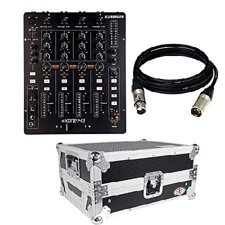 Allen ＆ Heath XONE:43 Channel Analog DJ Mixer ＆ Prox XS-M12LT Large Format 12″ DJ Mixer Case with Laptop Shelf and Cable