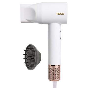 TECO 東元 2億負離子高速吹風機 附風嘴 + 捲髮罩  白色  XYFXZ101