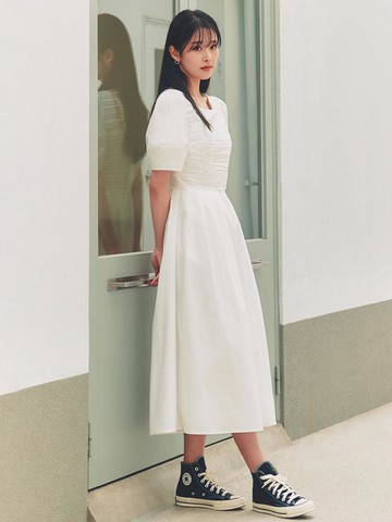 Manuela / Pleats Point Dress(2color)