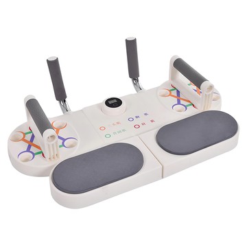 AD-ROCKET 多功能智能平板支撐/棒式訓練器，計時計數，防滑防汗握把，可調式手肘墊  白