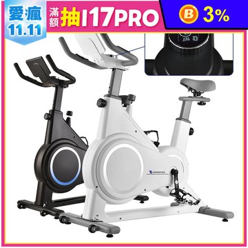 【YACONSTAR】動力飛輪健身車 磁控阻力款 飛梭10段阻力 智能面板 龍頭